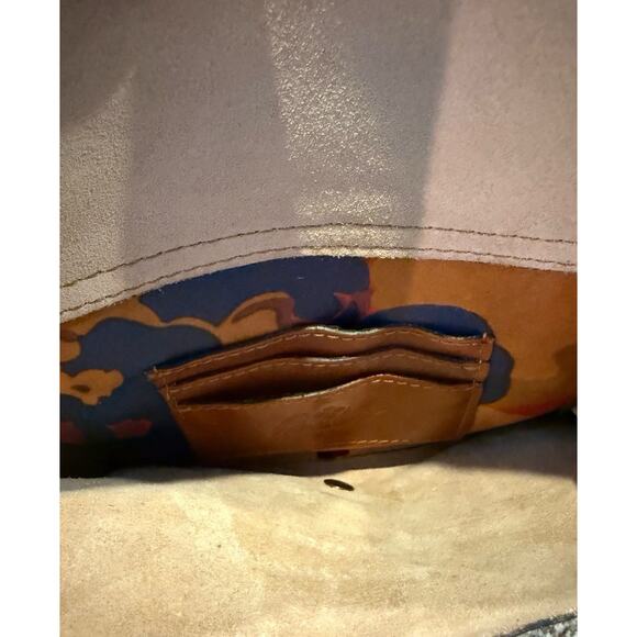 Patricia Nash Avellino Camo Leather Crossbody Bag/Purse Multicolor Boho EUC - Picture 5 of 10
